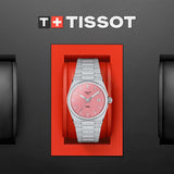 Tissot PRX Quartz Pink Dial Silver Steel Strap Watch for Women - T137.210.11.331.00 Authentic Buy Shop Now