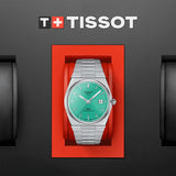 Tissot PRX Powermatic 80 Automatic Mint Green Dial Silver Steel Strap Watch for Men - T137.407.11.091.01 Authentic Buy Shop Now