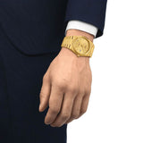 Tissot PRX Powermatic 80 Gold Dial Gold Steel Strap Watch for Men - T137.407.33.021.00 Authentic Buy Shop Now