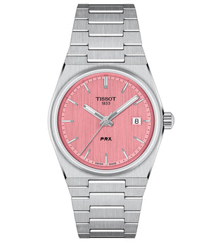 Tissot PRX Quartz Pink Dial Silver Steel Strap Watch for Women - T137.210.11.331.00 Authentic Buy Shop Now