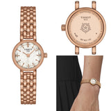 Tissot Lovely Mother of Pearl Dial Rose Gold Steel Strap Watch for Women - T140.009.33.111.00 Authentic Buy Shop Now