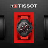 Tissot T Race Chronograph Black Dial Red Rubber Strap Watch For Men - T141.417.37.057.01 Authentic Buy Shop Now