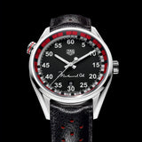 Tag Heuer Carrera Muhammad Ali Calibre 5 Black Dial Black Leather Strap Watch for Men - WAR2A11.FC6337 Authentic Buy Shop Now