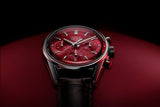 Tag Heuer Carrera Automatic Chronograph Red Dial Black Leather Strap Watch for Men - CBK221G.FC6479 Authentic Buy Shop Now