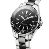 Tag Heuer Aquaracer Quartz Black Dial Two Tone Steel Strap Watch for Men - WAY131A.BA0913 Authentic Buy Shop Now