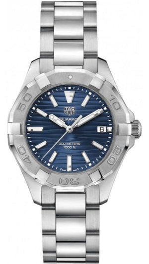 Tag Heuer Aquaracer Blue Dial Silver Steel Strap Watch for Women - WBD131D.BA0748 Authentic Buy Shop Now