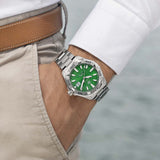 Tag Heuer Aquaracer Calibre 5 Automatic Green Dial Silver Steel Strap Watch for Men - WAY2015.BA0927 Authentic Buy Shop Now