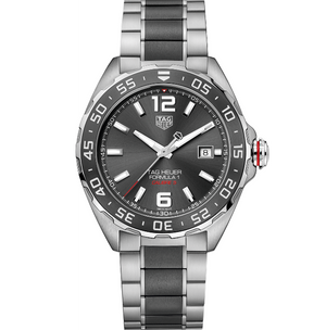 Tag Heuer Formula 1 Calibre 5 Anthracite Dial Two Tone Steel Strap Watch for Men - WAZ2011.BA0843 Authentic Buy Shop Now