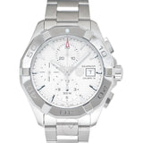 Tag Heuer Aquaracer Caliber 16 Automatic Chronograph White Dial Silver Steel Strap Watch for Men - CAY2111.BA0927 Authentic Buy Shop Now