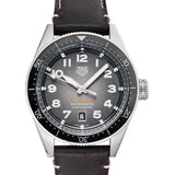 Tag Heuer Autavia Automatic Grey Dial Brown Leather Strap Watch for Men - WBE5114.FC8266 Authentic Buy Shop Now