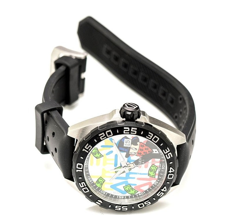 Tag Heuer Formula 1 Alec Monopoly Special Edition Black Rubber Strap Watch for Men - WAZ1119.FT8023 Authentic Buy Shop Now