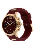 Tommy Hilfiger Claudia Red Dial Two Tone Steel Strap Watch for Women - 1781744 Authentic Buy Shop Now