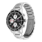 Tommy Hilfiger Jimmy Multifunction Black Dial Silver Steel Strap Watch For Men - 1791950 Authentic Buy Shop Now
