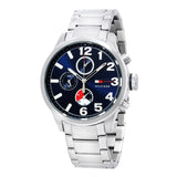 Tommy Hilfiger Jackson Chronograph Blue Dial Silver Steel Strap Watch for Men - 1791242 Authentic Buy Shop Now