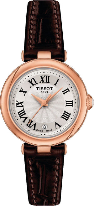 Tissot Bellissima Small Lady White Dial Brown Leather Strap Watch For Women - T126.010.36.013.00 Authentic Buy Shop Now