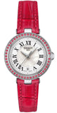 Tissot Bellissima Small Lady Diamonds Mother of Pearl Dial Red Leather Strap Watch For Women - T126.010.66.113.00 Authentic Buy Shop Now