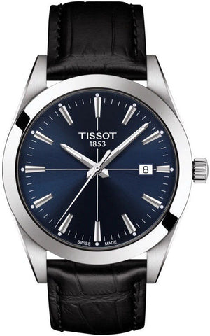 Tissot Gentlemen Blue Dial Black Leather Strap Watch for Men - T127.410.16.041.01 Authentic Buy Shop Now