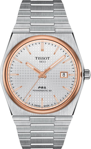 Tissot PRX Powermatic 80 Silver Dial Silver Steel Strap Watch For Men - T137.407.21.031.00 Authentic Buy Shop Now