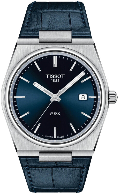 Tissot PRX Blue Dial Blue Leather Strap Watch for Men - T137.410.16.041.00 Authentic Buy Shop Now