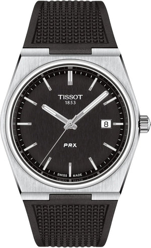 Tissot PRX Black Dial Black Rubber Strap Watch For Men - T137.410.17.051.00 Authentic Buy Shop Now