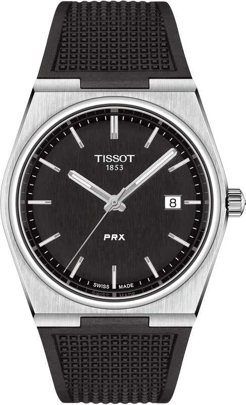 Tissot PRX Black Dial Black Rubber Strap Watch For Men - T137.410.17.051.00 Authentic Buy Shop Now