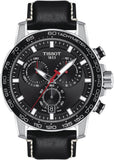 Tissot Supersport Chrono Black Dial Black Leather Strap Watch for Men - T125.617.16.051.00 Authentic Buy Shop Now