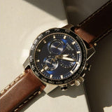Tissot Supersport Chrono Blue Dial Brown Leather Strap Watch For Men - T125.617.16.041.00 Authentic Buy Shop Now