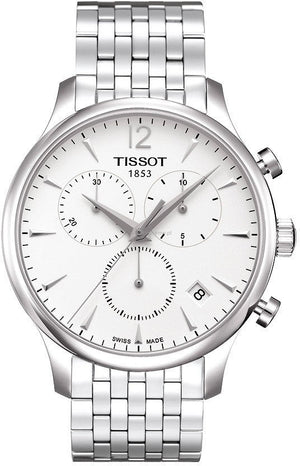 Tissot T Classic Tradition Chronograph White Dial Silver Steel Strap Watch For Men - T063.617.11.037.00 Authentic Buy Shop Now