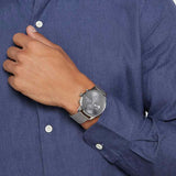 Tommy Hilfiger Chase Quartz Grey Dial Silver Mesh Bracelet Watch For Men - 1791484 Authentic Buy Shop Now