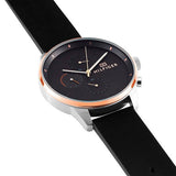 Tommy Hilfiger Chase Chronograph Quartz Grey Dial Black Leather Strap Watch For Men - 1791488 Authentic Buy Shop Now