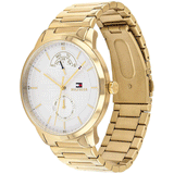 Tommy Hilfiger Hunter White Dial Gold Steel Strap Watch for Men - 1791609 Authentic Buy Shop Now