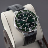 Oris Aquis Date Green Dial Black Rubber Strap Watch for Men - 0173377304157-0742464EB Authentic Buy Shop Now