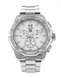 Tag Heuer Aquaracer White Dial Silver Steel Strap Watch for Men - CAY1111.BA0927 Authentic Buy Shop Now