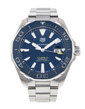Tag Heuer Aquaracer Calibre 5 Blue Dial Silver Steel Strap Watch for Men - WAY201B.BA0927 Authentic Buy Shop Now