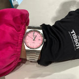 Tissot PRX Quartz Pink Dial Silver Steel Strap Watch for Women - T137.210.11.331.00 Authentic Buy Shop Now