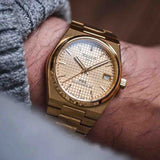 Tissot PRX Powermatic 80 Gold Dial Gold Steel Strap Watch for Men - T137.407.33.021.00 Authentic Buy Shop Now