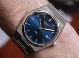 Tissot T Classic PRX Blue Dial Silver Steel Strap Watch For Men - T137.410.11.041.00 Authentic Buy Shop Now