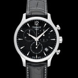 Tissot T Classic Tradition Chronograph Black Dial Black Leather Strap Watch For Men - T063.617.16.057.00 Authentic Buy Shop Now