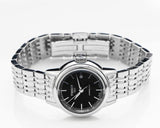 Tissot Carson Automatic Black Dial Silver Steel Strap Watch For Women - T085.207.11.051.00 Authentic Buy Shop Now