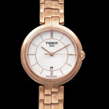 Tissot T Lady Flamingo Mother of Pearl Dial Rose Gold Steel Strap Watch For Women - T094.210.33.111.01 Authentic Buy Shop Now