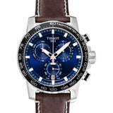 Tissot Supersport Chrono Blue Dial Brown Leather Strap Watch For Men - T125.617.16.041.00 Authentic Buy Shop Now