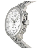 Tissot PRC 200 Chronograph White Dial Silver Steel Strap Watch For Men - T055.417.11.017.00 Authentic Buy Shop Now