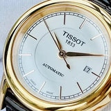 Tissot Carson Automatic White Dial Brown Leather Strap Watch For Women - T085.207.36.011.00 Authentic Buy Shop Now