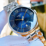 Tissot Chemin Des Tourelles Powermatic 80 Blue Dial Silver Steel Strap Watch for Men - T099.407.11.048.00 Authentic Buy Shop Now