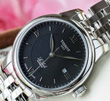 Tissot Le Locle Automatic Lady Black Dial Silver Steel Strap Watch For Women - T006.207.11.058.00 Authentic Buy Shop Now