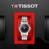 Tissot Carson Automatic Black Dial Silver Steel Strap Watch For Women - T085.207.11.051.00 Authentic Buy Shop Now
