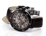 Tissot T Sport PRS 200 Chronograph Grey Dial Black Leather Strap Watch For Men - T067.417.26.051.00 Authentic Buy Shop Now