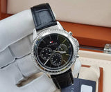Tommy Hilfiger Ari Diamonds Black Dial Black Leather Strap Watch for Women - 1781981 Authentic Buy Shop Now