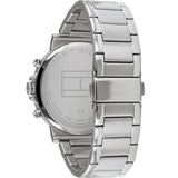 Tommy Hilfiger Hudson Chronograph White Dial Silver Steel Strap Watch For Men - 1791227 Authentic Buy Shop Now
