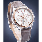 Tommy Hilfiger Ari Diamonds White Dial Grey Leather Strap Watch for Women - 1781980 Authentic Buy Shop Now